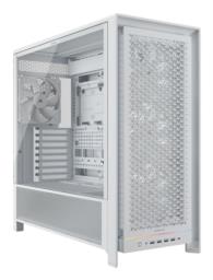 Obudowa PC Corsair Frame 5000D, Midi-Tower, E-ATX, Szkło hartowane - biała