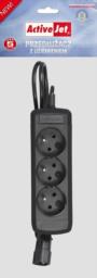 Przedłużacz Activejet (3 x UTE; 10 A; 1,5m; kolor czarny)