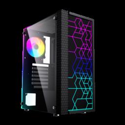 GEMBIRD OBUDOWA FORNAX 2500 MIDI-TOWER (1X USB 3.0, 2X USB 2.0, HD AUDIO, SZKLANY PANEL BOCZNY) CZARNA