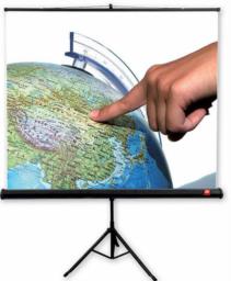 Ekran projekcyjny na stojaku AVTEK Tripod Standard 200 (rozwijane ręcznie; 200 x 200 cm; 1:1; 111”)