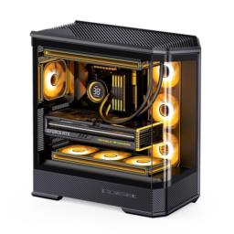 Obudowa PC Jonsbo D400, Midi Tower, ATX, Szkło Hartowane