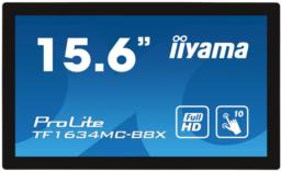 iiyama ProLite TF1634MC-B8X monitor komputerowy 39,6 cm (15.6") 1920 x 1080 px Full HD LED Ekran dotykowy Przeznaczony dla wielu użytkowników Czarny