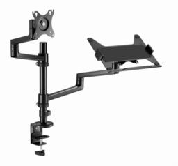GEMBIRD BIURKOWE REGULOWANE RAMIĘ/UCHWYT NA MONITOR + PODSTAWKA NA NOTEBOOKA 17-32, VESA 100X100MM, DO 8 KG