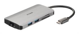D-Link DUB-M810 stacja dokująca Przewodowa USB 3.2 Gen 1 (3.1 Gen 1) Type-C Aluminium