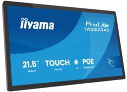 iiyama TW2223AS-B3P signage display Interaktywny płaski panel 54,6 cm (21.5") Wi-Fi 450 cd/m2 Full HD Czarny Ekran dotykowy Procesor wbudowany Android 24/7