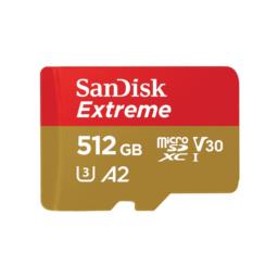 KARTA PAMIĘCI SANDISK EXTREME microSDXC 512 GB 190/130 MB/s A2 C10 V30 UHS-I U3
