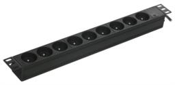 Listwa zasilająca A-LAN PZ09 (9 x UTE; 16 A (3680 W); 1,8m; kolor czarny)