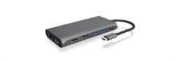 ICY BOX IB-DK4050-CPD Przewodowa USB 3.2 Gen 1 (3.1 Gen 1) Type-C Antracyt