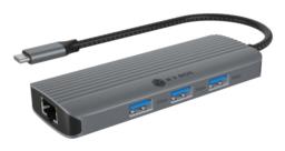 ICY BOX IB-DK4034a-CPD Przewodowa USB 3.2 Gen 1 (3.1 Gen 1) Type-C Aluminium, Srebrny