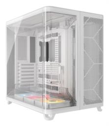 Corsair AIR 5400 RS-R ARGB PC-Case, Midi Tower, Szkło hartowane, RGB - białe, 2x wentylatory 120 mm w zestawie