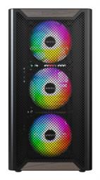 Drewniana obudowa PC Montech XR, Midi-Tower, ATX, ARGB, szkło hartowane