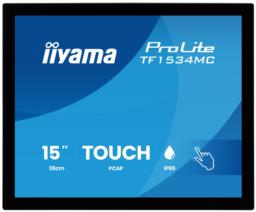 iiyama ProLite TF1534MC-B8X monitor komputerowy 38,1 cm (15") 1024 x 768 px XGA LED Ekran dotykowy Czarny
