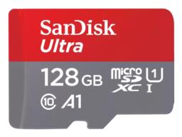 SanDisk Ultra microSD 128GB + SD-adapt.