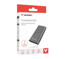 Verbatim TurboMetal SSD USB4 2TB USB Type-C USB4 Gen 2x2 Srebrny