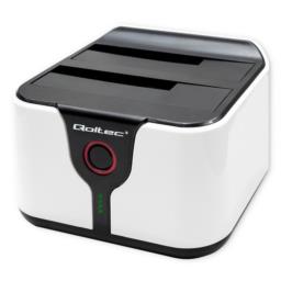 QOLTEC STACJA DOKUJĄCA DO DYSKÓW HDD SSD 2.5" 3.5" | SATA III | USB 3.0 | SUPER SPEED 5GB/S | Z FUNKCJĄ KLONOWANIA OFFLINE