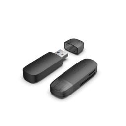 Czytnik kart 2 w 1 USB 3.0 A Vention (SD+TF) czarny Dual Drive Letter