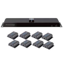 Techly IDATA EX-HL81TY przedłużacz AV Nadajnik i odbiornik AV Czarny