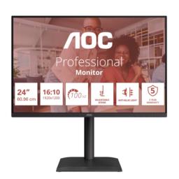 AOC E4 X24E4U monitor komputerowy 61 cm (24") 1920 x 1200 px Full HD LED Czarny