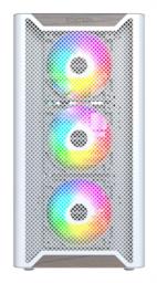 Drewniana obudowa PC Montech XR, Midi-Tower, ATX, ARGB, Szkło hartowane - biała
