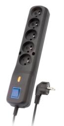 Listwa przeciwprzepięciowa Lestar LV 530W 5,0m (5 x VDE; 10 A; 5m; kolor czarny)