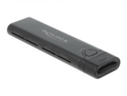 DeLOCK Obudowa zewnętrzna USB Type-C na M.2 NVMe PCIe lub SATA SSD - Beznarzędziowa