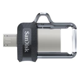 Pendrive SanDisk Ultra Dual Drive M3.0 SDDD3-032G-G46 (32GB; microUSB, USB 3.0; kolor szary)