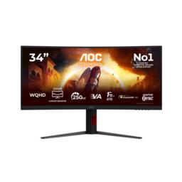 AOC G4 CU34G4ZCA monitor komputerowy 86,4 cm (34") 3440 x 1440 px Wide Quad HD Czarny, Czerwony