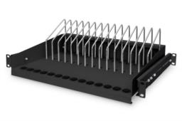 Półka 19" 4,5U 340mm wysuwana na tablety, laptopy,smartfony, RAL 9005