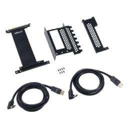 Pionowy uchwyt karty graficznej CableMod CM-VPB-2DK-R z typu riser PCIe x16, 2x DisplayPort - czarny