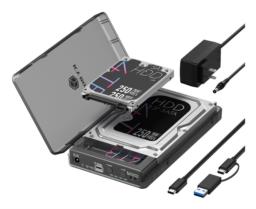 ICY BOX IB-3882MSCL-CU31 Obudowa HDD/SSD Czarny M.2/2.5"/3.5"