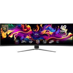 MSI MPG 491CQPDE QD-OLED monitor komputerowy 124,5 cm (49") 5120 x 1440 px DQHD Czarny