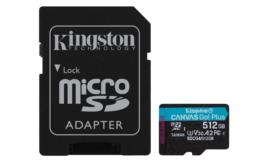 KINGSTON microSDXC Canvas Go Plus 512GB + Adapter