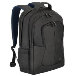 RIVACASE PLECAK NA LAPTOP 17,3" TEGEL, CZARNY, 23L, MATERIAŁ WODOODPORNY, KIESZENIE NA TABLET 10,1", SMARTFON, DOKUM., AKCES.