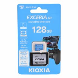 KIOXIA Exceria Plus 128GB microSD G2 UHS I U3 V30 with adapter